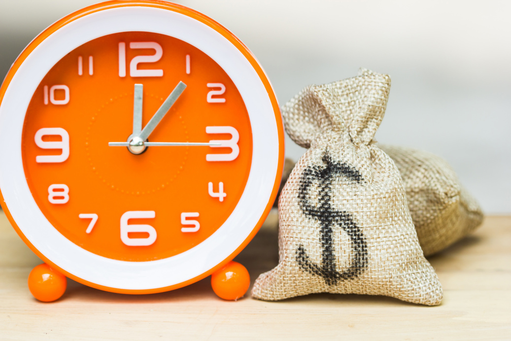 Use money investment to save time and resources concept.